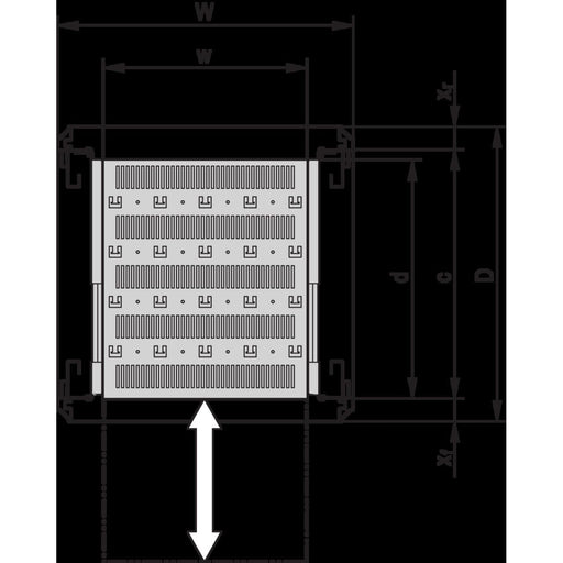 Schroff - Komponente für den Ausbau (Schaltschrank) Fachboden ausziehbar 21130357 f.500mm Schranktiefe