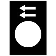 Schneider Electric - Bezeichnungsschild für Befehlsgeräte Symbolschild ZB2BY2905 sw − 10 Stück