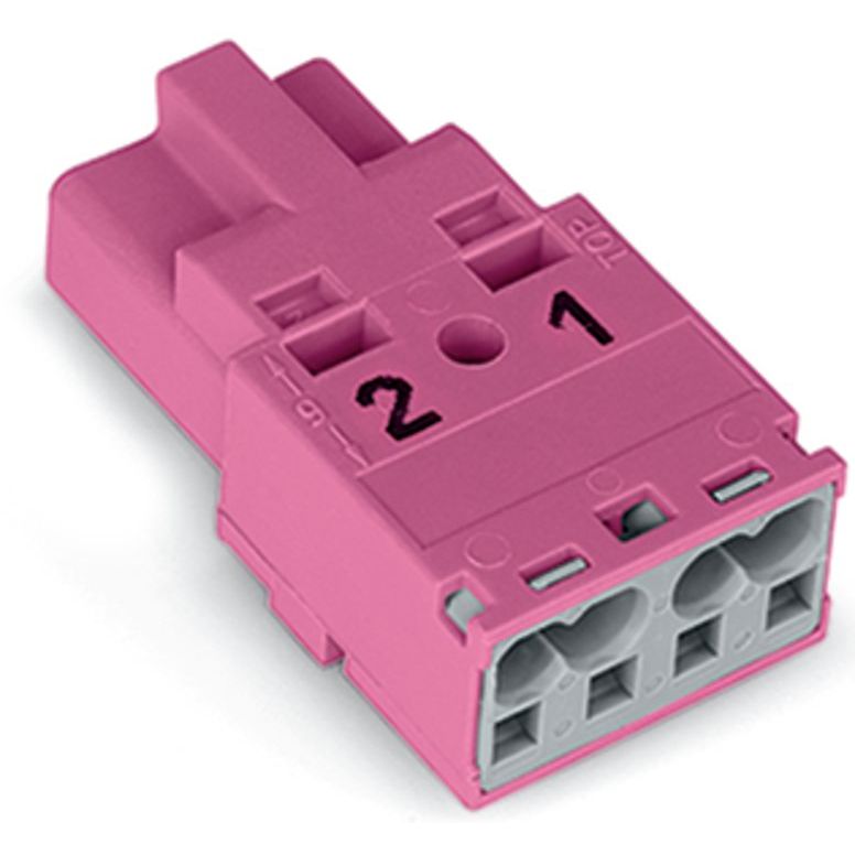 WAGO - Steckverbinder für steckbare Gebäudeinstallation Stecker 2-polig 770-292 Kod. B,pink − 100 Stück