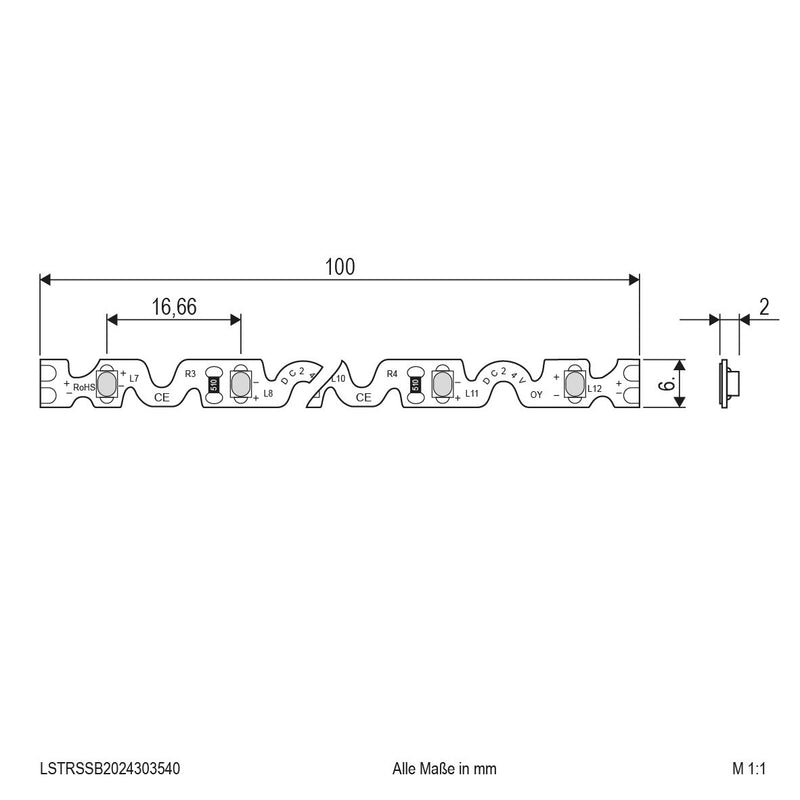 EVN Lichttechnik - Lichtschlauch/-band LED-Stripe LSTRSSB2024303540 nw 5m 24V IP20