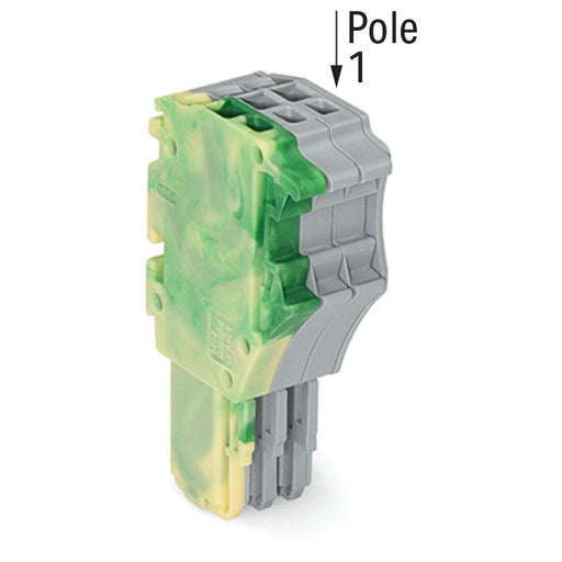 WAGO - Ein- und mehrpolige Klemmenleiste 1-Leiter-Federleiste 2020-103/000-037 1,5 mm²,gn-ge/gr − 50 Stück