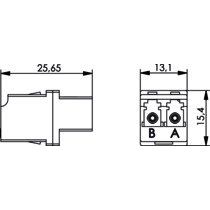 Telegärtner - LWL-Kupplung LC-Duplex Kupplung 100007179 MM/SM Keramik grün