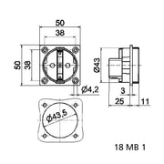 Bals Elektrotech - Schutzkontakt-Anbausteckdose Schutzkont.-Anbausteckdose 712 16A 3p 250V IP20