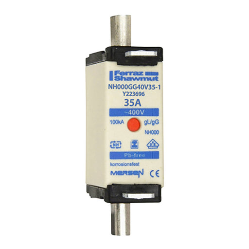 Mersen - Messersicherung Sicherungseinsatz NH gG NH000GG40V35-1 Gr.000 35A SGL KM − 9 Stück