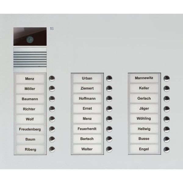 TCS Tür Control - Türstation für Türkommunikation Video-Außenstation Color AVU16240-0010 dreispaltig, f.24WE