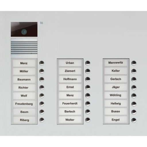 TCS Tür Control - Türstation für Türkommunikation Video-Außenstation Color AVU16240-0010 dreispaltig, f.24WE − 1 Stück by TCS

