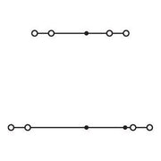 WAGO - Durchgangs-Reihenklemme 4-Leiter-Doppelstockklemme 2002-2434 N/N,blau − 50 Stück