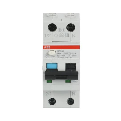 ABB Stotz S&J - Kombination FI-Schalter/Leitungsschutzschalter FI/LS-Schalter DS201A-B16/0,3 6kA, 1p+N