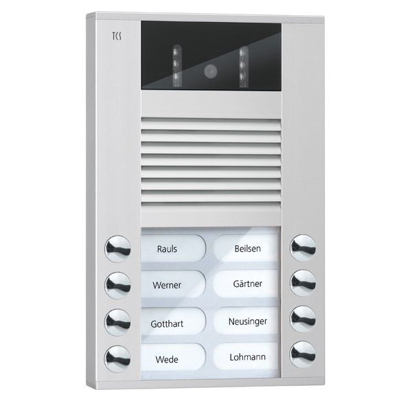 TCS Tür Control - Türstation für Türkommunikation Video color Außenstation AVE14083-0010 8Tast 2reih.AP si