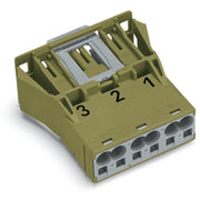 WAGO - Geräteanschluss für steckbare Gebäudeinstallation Snap-In-Stecker 770-773 3-polig,Kod. B,hgn − 100 Stück