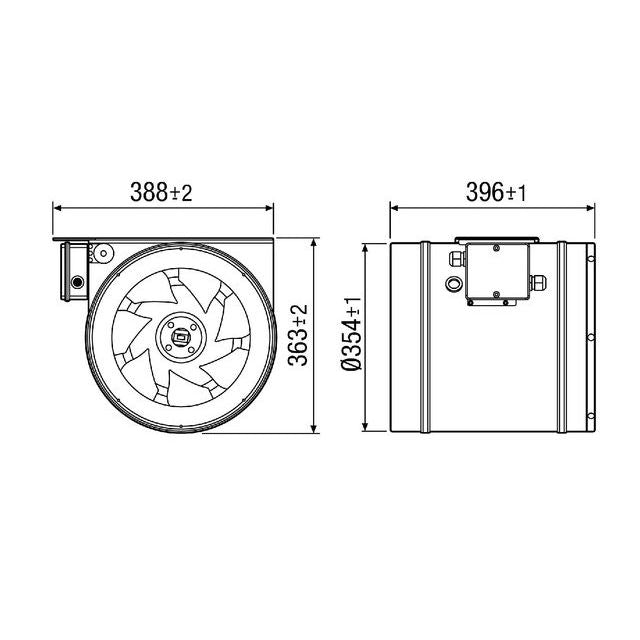 Maico - Ventilator für Rohreinbau Diagonal-Ventilator EDR 35