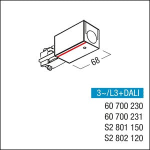 Zumtobel Group - Elektrisches Zubehör/Ersatzteile für Leuchten Anfangseinspeisung L3+DALI #60700230 EINSP L WH