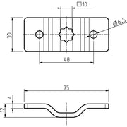 DELTA DORE - Zubehör/Ersatzteile für Tor-/Rollladenantriebe Antriebslager 4010-02 Gekr.30mm,10mm Stern