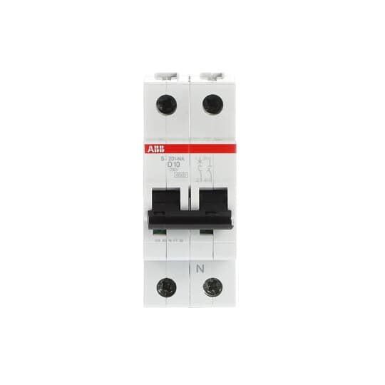 ABB Stotz S&J - Leitungsschutzschalter Sicherungsautomat S201-D10NA 6 kA, 10 A, 1P+NA