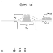 Thorn - Downlight/Strahler/Flutlicht LED-Downlight CETUS3S800-840HFRWH 840