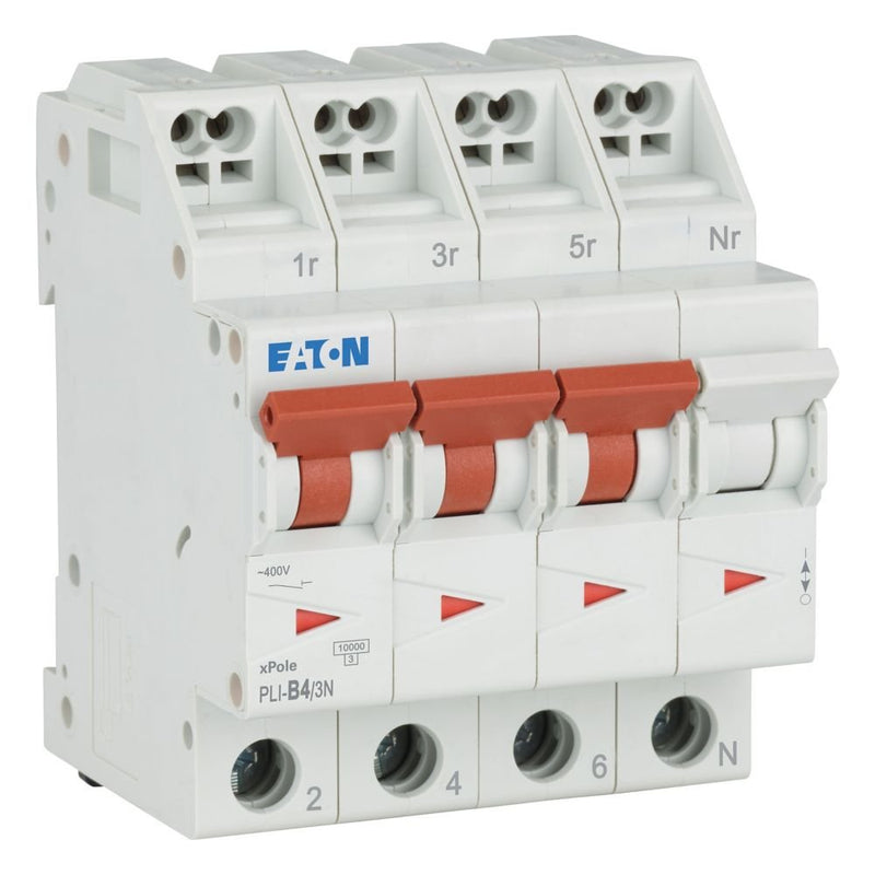 Eaton - Leitungsschutzschalter PLI-B4/3N B 4A, 3p+N Steckkl