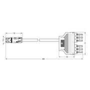 WAGO - Konfektionierte Leitung für steckbare Gebäudeinstallation konfektionierte Y-Leitung 774-5001/100-000 Eca,Steck.BuchseMIDI