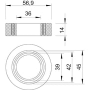 OBO Bettermann - Einschnittring 107 B PG48 Gummi − 50 Stück