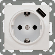 Peha - Elektronik-Gerät für Installationsschalterprogramme Universelle USB-Steckdose D 6511.03 SI USB ws