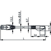 Telegärtner - Patchkabel Kupfer Patchkabel SF/UTP Cat.5 100008108 0,5m 4x2xAWG26/7PUR