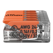 WAGO - Steckklemme Compact-Verbindungsklemme 221-415 5-Leiter bis 4qmm − 25 Stück