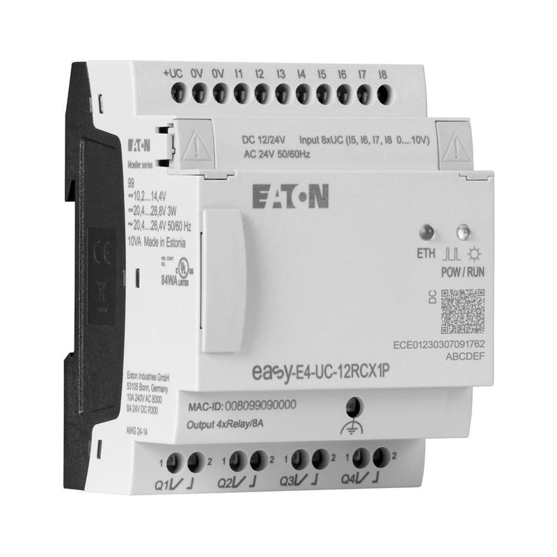 Eaton - Logikmodul Steuerrelais easyE4 EASY-E4-UC-12RCX1P 12/24V DC 24V AC