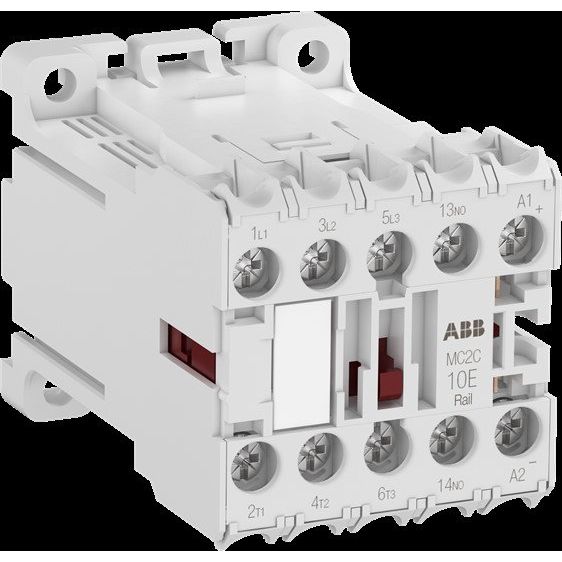 ABB Stotz S&J - Leistungsschütz zum Schalten von Wechselstrom Kleinschütz MC2C301ARWDD-RAIL 3S, Hilfs 1Ö, 24V DC