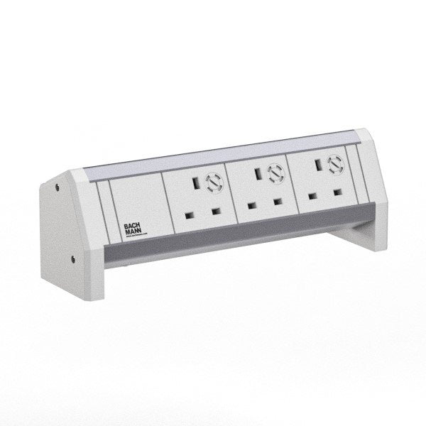 Bachmann - Multi-Tischsteckdose Steckdosenleiste 9.020.309 DESK ws 3xUK