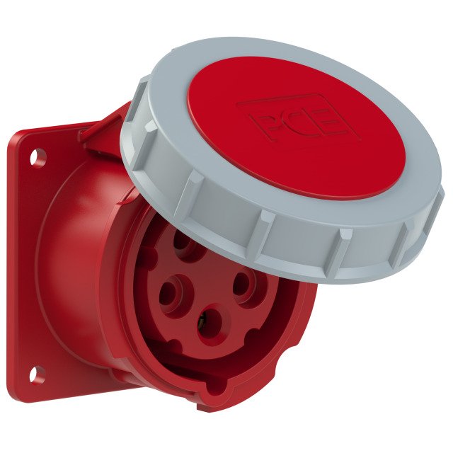 PC Electric - CEE-Anbausteckdose (IEC 60309) CEE-Anbaudose gerade 3152-6tt 16A 5p 6h IP67 TT − 10 Stück