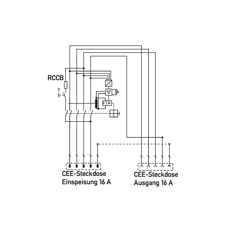 Doepke - CEE-Steckdosen-Kombination (IEC 60309) Protection Box DPB 16 01-100 In16A,Out16A