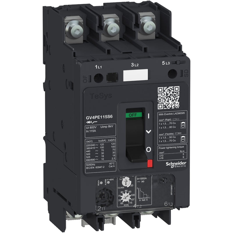 Schneider Electric - Leistungsschalter für Motorschutz Motorschutzschalter GV4PE80S6 80A 3P 100kA
