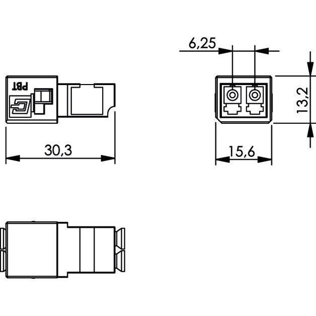 Telegärtner - LWL-Kupplung STX LC-D Kupplung 100021190 SM