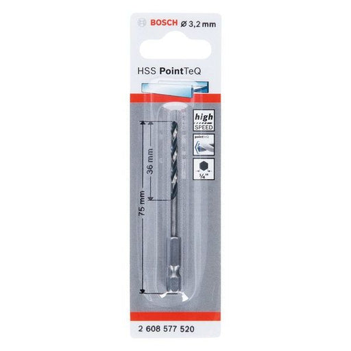 Bosch - Bohrer HSS PointTeQ 2608577520 Sechskantbohrer 3,2