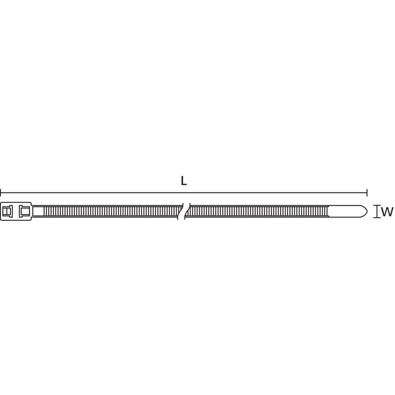 HellermannTyton - Kabelbinder T50RDH PA66 NA 100 210x4,7mm − 100 Stück