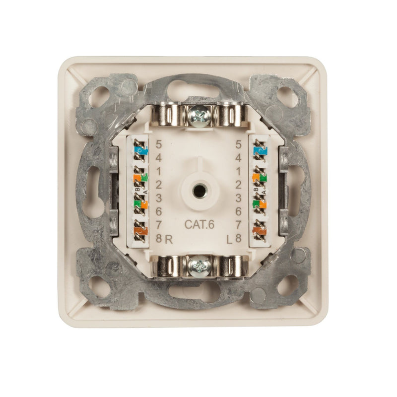 EFB-Elektronik - Kommunikationsanschlussdose Kupfer Datendose ET-25211.1V1 2-Port UP Cat6 ob/un