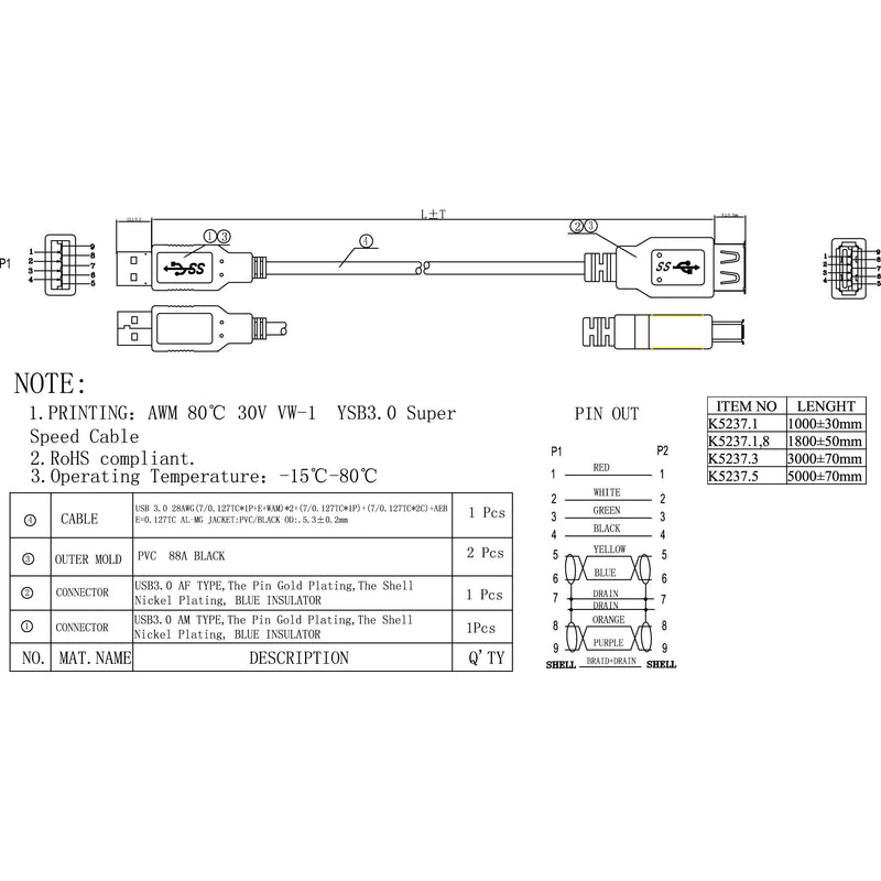 EFB-Elektronik - PC-Kabel USB-Verlängerung A-A K5237.1,8 1,8m USB 3.0 schwarz