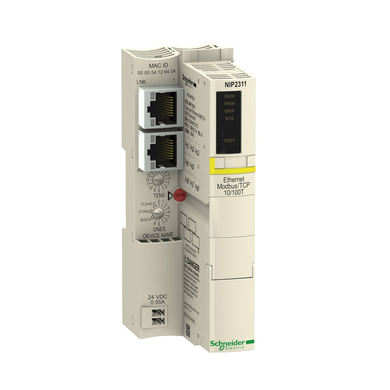 Schneider Electric - Feldbus, Dez. Peripherie - Kommunikations-Modul Netzwerkschnittstell.modul STBNIP2311 Standard, Ethernet