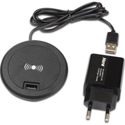 Hera - USB-Spannungsversorgung Qi Fast-Charger 75mm 61500052003 schwarz