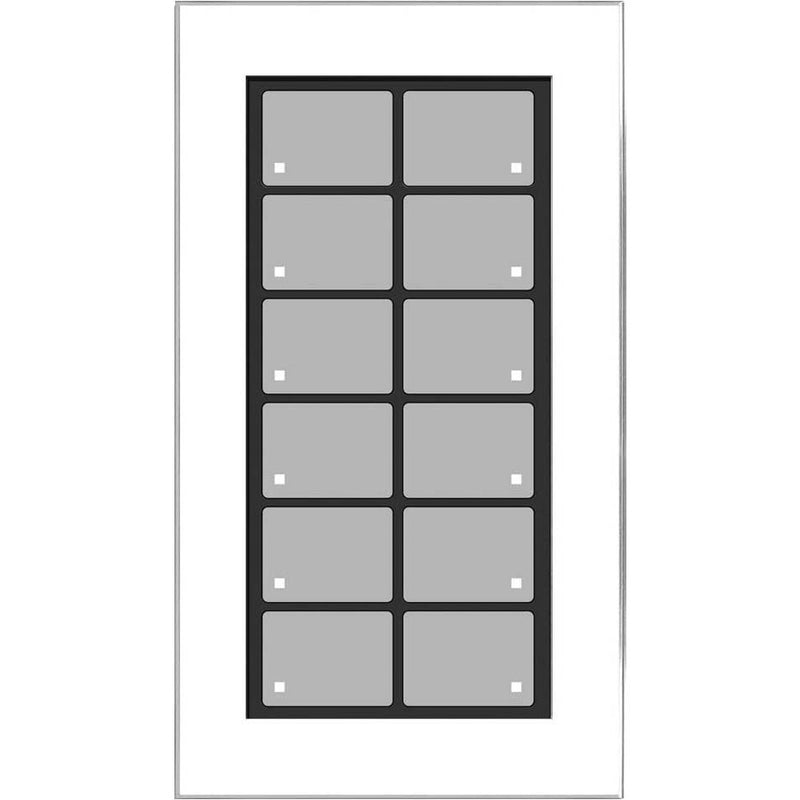 Issendorff - Bussystem-Tastsensor Glas-Tastenfeld LCN - GT12W weiß m. 12 Tasten − 1 Stück