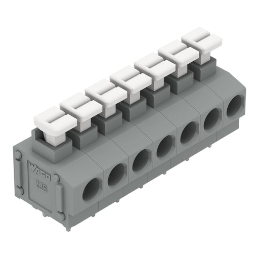 WAGO - Leiterplattenklemme 235-407/331-000 Drücker,1,5mm²,grau − 30 Stück