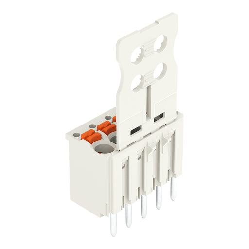 WAGO - Leiterplattensteckverbinder 1-Leiter-THT-Federleiste 2091-1155 CAGE CLAMP,lichtgrau − 50 Stück