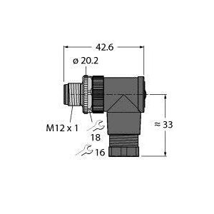Turck - Rundsteckverbinder, feldkonfektionierbar (Industriesteckverbinder) Steckverbinder BS8251-0/9 konfektionierbar − 1 Stück