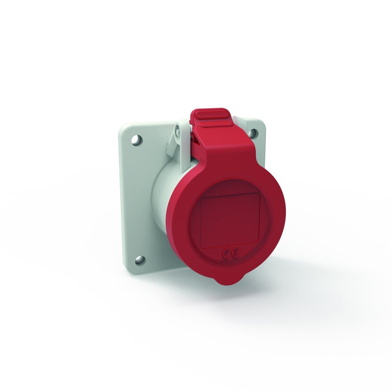 Bals Elektrotech - CEE-Anbausteckdose (IEC 60309) Anbausteckdose gerade 136871 16A 3p 400V 9h IP54 − 10 Stück