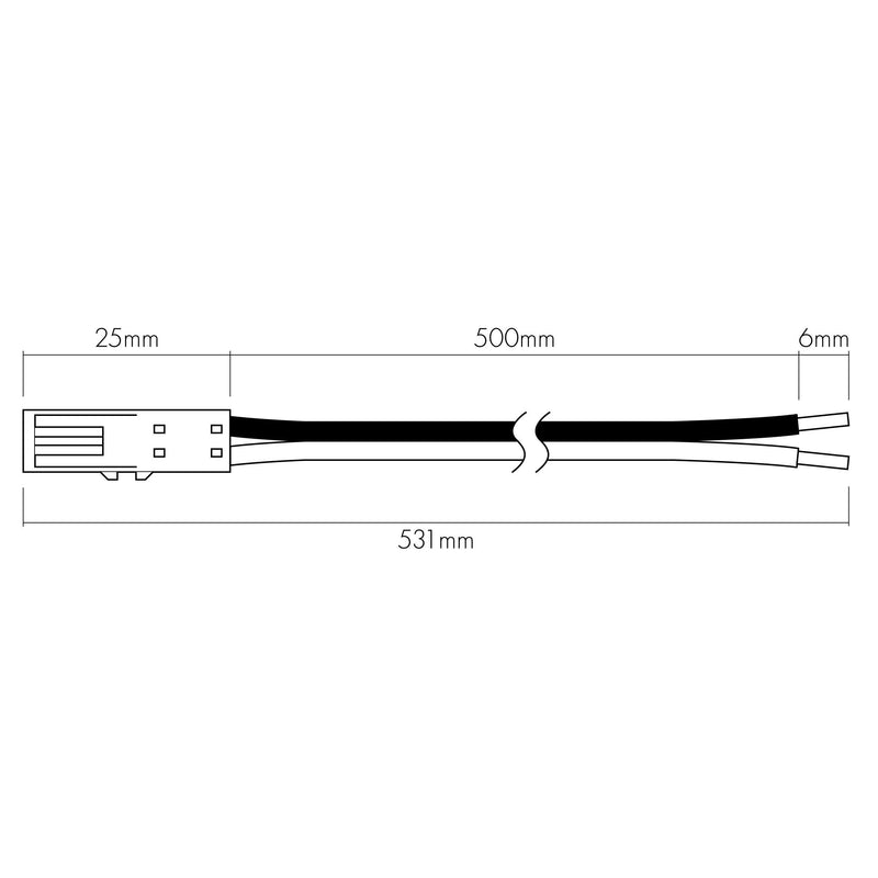 Nobile - Elektrisches Zubehör/Ersatzteile für Leuchten Anschlussleitung 0,5m 8099600004