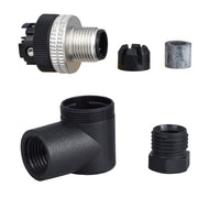 Telemechanique Sensors - Rundsteckverbinder, feldkonfektionierbar (Industriesteckverbinder) Stecker XZCC12MCM40B abgewinkelt PG7 IP67 − 1 Stück