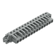 WAGO - Leiterplattensteckverbinder THT-Federleiste abgewink. 232-244/031-000 Rastermaß 5mm,grau − 25 Stück