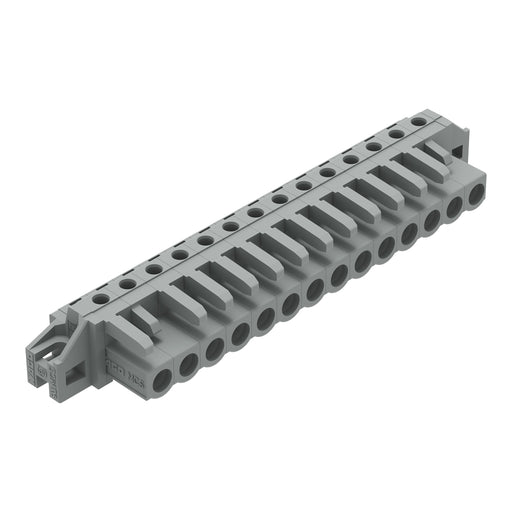 WAGO - Leiterplattensteckverbinder THT-Federleiste abgewink. 232-244/031-000 Rastermaß 5mm,grau − 25 Stück