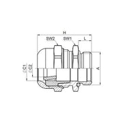 Jacob - Kabelverschraubung K257-1016-00 WADI heat − 50 Stück