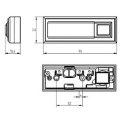 Grothe - Klingeldrücker Klingeltaster AP 1fach ETA 2132A 32x90x18mm,ws,bel