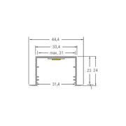 Brumberg Leuchten - Mechanisches Zubehör/Ersatzteile für Leuchten LED-Anbauprofil 53759070 2m, weiß